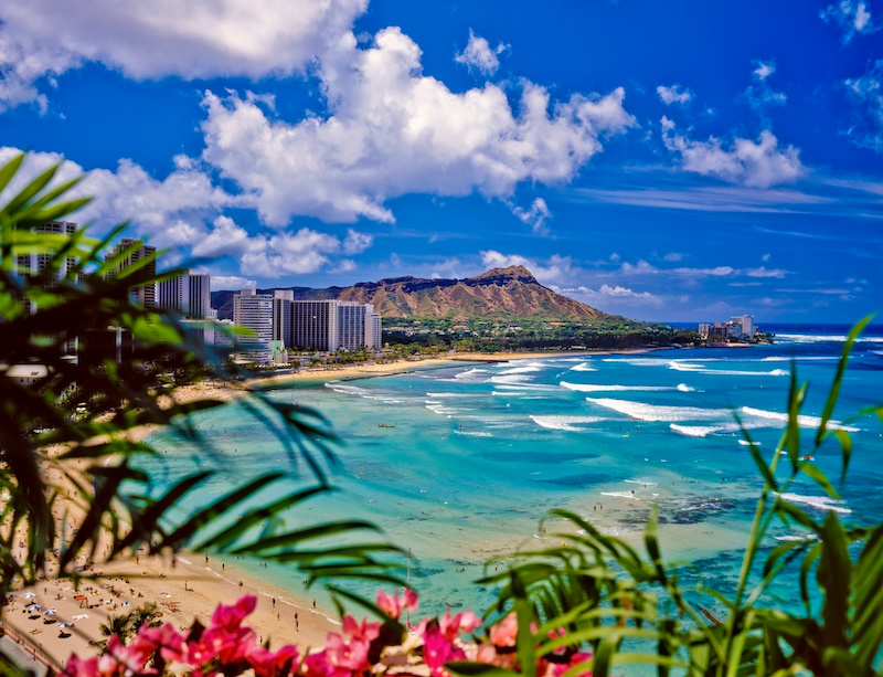 Beautiful view of Waikiki beach